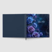 Fantasy Blue and Purple Wedding Roses Gästebuch (Voll)