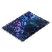 Fantasy Blue and Purple Wedding Roses Notizblock (Linke Seite)