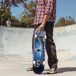 Fantasy Blue Dragon Eye Skateboard