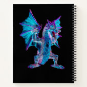 Fantasy Blue Fire Dragon Notizblock (Rückseite)