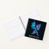 Fantasy Blue Fire Dragon Notizblock (Innenseite)