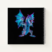 Fantasy Blue Fire Dragon Notizblock (Rückseite)