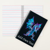 Fantasy Blue Fire Dragon Notizblock (Innen)