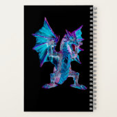 Fantasy Blue Fire Dragon Notizblock (Rückseite)