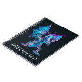 Fantasy Blue Fire Dragon Notizblock (Linke Seite)