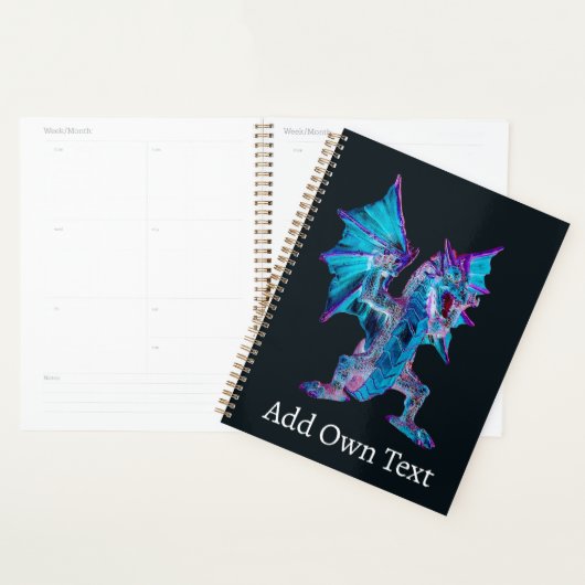 Fantasy Blue Fire Dragon Planer (Anzeige)