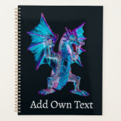 Fantasy Blue Fire Dragon Planer (Vorderseite)