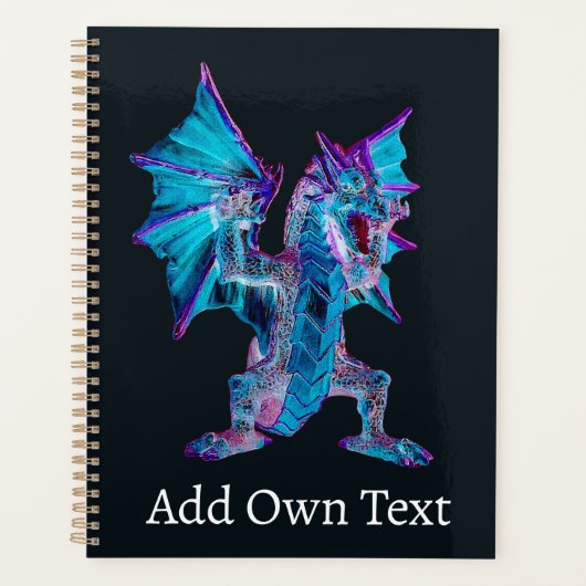 Fantasy Blue Fire Dragon Planer (Vorderseite)