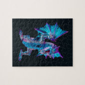 Fantasy Blue Fire Dragon Puzzle (Horizontal)