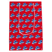 Fantasy Blue Frost Dragon Red Mittlere Geschenktüte (Rückseite)