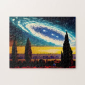 Fantasy Blue Galaxy und Yellow Sky Puzzle (Horizontal)