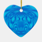 Fantasy Blue Heart Keramikornament (Vorne)