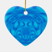Fantasy Blue Heart Keramikornament (Hinten)