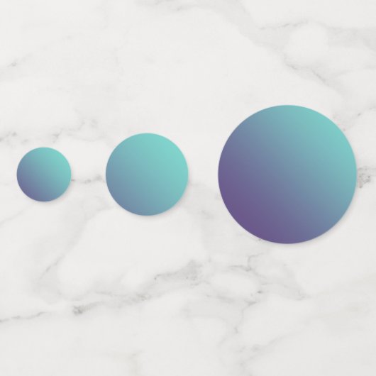 FANTASY Blue + Lila Gradient Color Confetti Konfetti (Rückseiten)