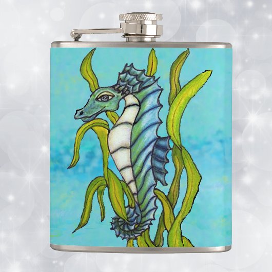 Fantasy Blue Sea Dragon Seepferd Seetang Flachmann