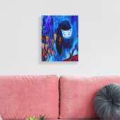 Fantasy Blue Siamese Cat Leinwanddruck (Insitu (Wohnzimmer))