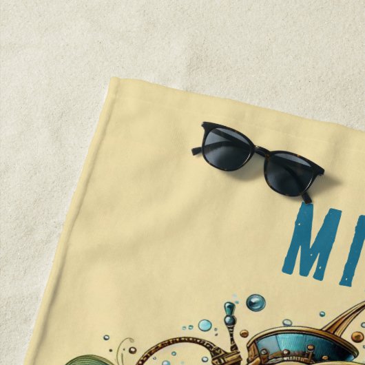 FANTASY BLUE & TAN STEAMPUNK SEEPFERD STRANDTUCH (Beispiel)