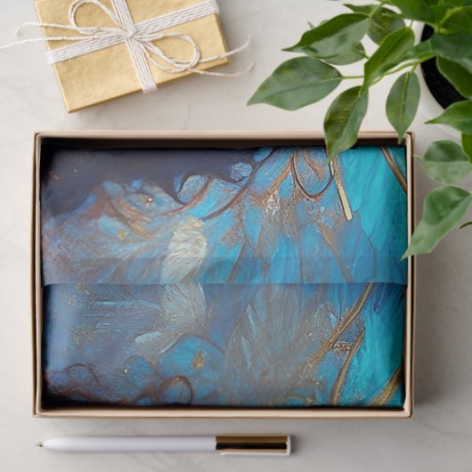 Fantasy Blue Water Fairy Meerjungfrau Dekoupage Seidenpapier (Geschenk)