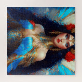 Fantasy Blue Water Fairy Meerjungfrau Puzzle (Horizontal)