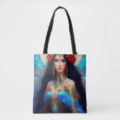 Fantasy Blue Water Fairy Meerjungfrau Tasche (Vorderseite)