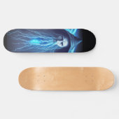 Fantasy Blue Wizard Illustrator Thunder Graphic Skateboard (Horizontal)