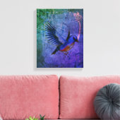 Fantasy Bluebird Nature Art Leinwanddruck (Insitu (Wohnzimmer))