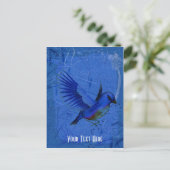 Fantasy Bluebird Nature Individualisierbare Postka Postkarte (Stehend Vorderseite)