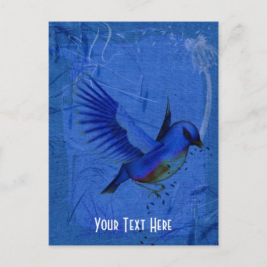 Fantasy Bluebird Nature Individualisierbare Postka Postkarte (Vorderseite)