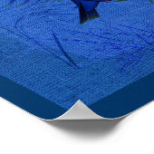 Fantasy Bluebird on Blue Nature Art Poster (Ecke)