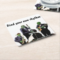 Fantasy Blues Musicians Music Art Paper Untersetze