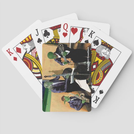 Fantasy Blues Musicians Musik Spielende Karten Spielkarten (Rückseite)