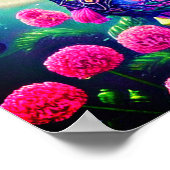 Fantasy Blues Seepferd Poster (Ecke)