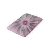 Fantasy Blume Abstrakt Plum Flora Fraktal Kunst Badematte (Schrägansicht)