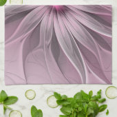 Fantasy Blume Abstrakt Plum Flora Fraktal Kunst Geschirrtuch (Gefaltet)