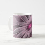 Fantasy Blume Abstrakt Plum Flora Fraktal Kunst Kaffeetasse (Vorderseite Links)