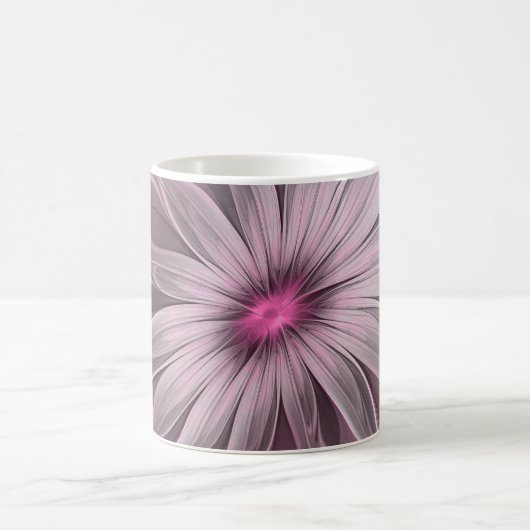Fantasy Blume Abstrakt Plum Flora Fraktal Kunst Kaffeetasse (Mittel)