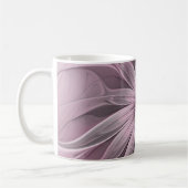 Fantasy Blume Abstrakt Plum Flora Fraktal Kunst Kaffeetasse (Links)