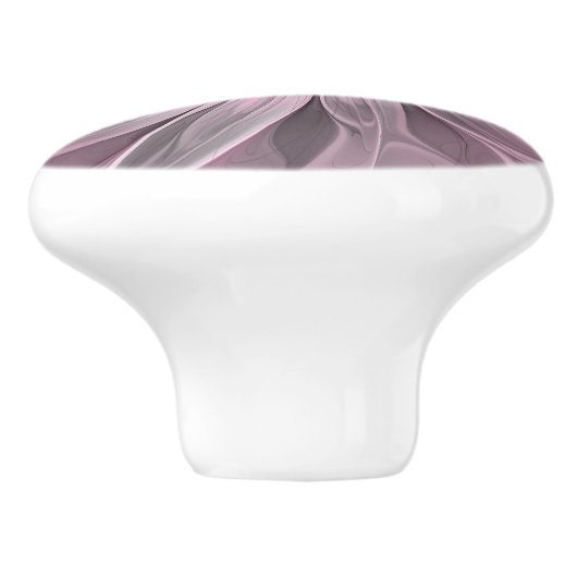 Fantasy Blume Abstrakt Plum Flora Fraktal Kunst Keramikknauf (Seitenansicht)