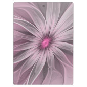 Fantasy Blume Abstrakt Plum Flora Fraktal Kunst Klemmbrett (Rückseite)