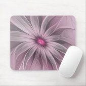 Fantasy Blume Abstrakt Plum Flora Fraktal Kunst Mousepad (Mit Mouse)