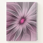 Fantasy Blume Abstrakt Plum Flora Fraktal Kunst Notizblock (Rückseite)