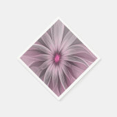Fantasy Blume Abstrakt Plum Flora Fraktal Kunst Serviette (Ecke)