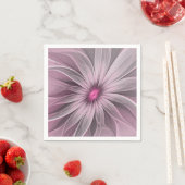 Fantasy Blume Abstrakt Plum Flora Fraktal Kunst Serviette (Beispiel)