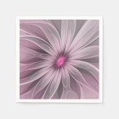 Fantasy Blume Abstrakt Plum Flora Fraktal Kunst Serviette (Vorderseite)