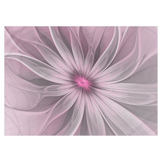 Fantasy Blume Abstrakt Plum Flora Fraktal Kunst Tischdecke (Vorderseite (Horizontal))