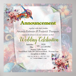 Fantasy-Blume bringen die Naturfreude zum Ausdruck Poster