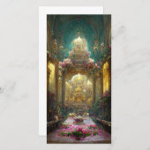 Fantasy Blume Church - Grußkarte Feiertagskarte (Vorne/Hinten)