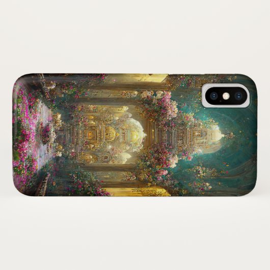 Fantasy Blume Church - IPhone Case (Rückseite (Horizontal))