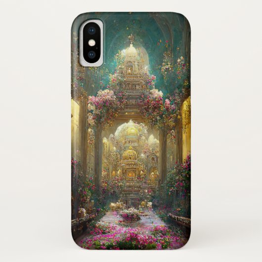 Fantasy Blume Church - IPhone Case (Rückseite)