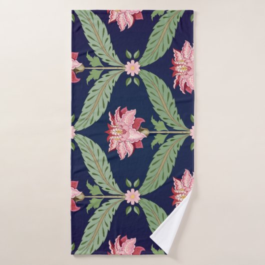 Fantasy-Blume: Dunkle indische Motive Badehandtuch (Badehandtuch)